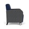 Lesro Siena Guest Chair w/ Front Casters, Black Legs, MD Ink Back, MD Ink Seat, RS Echo Panels SN1101 - alternate 3